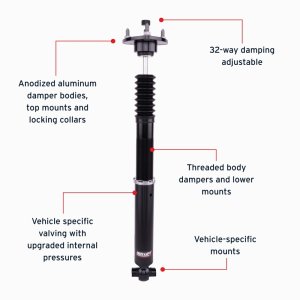 Lexus GS 200t Coilover Suspension Kit - Rear - Air Lift - Air Lift Performance, 32-Level Damping Adjustment - `13-`21